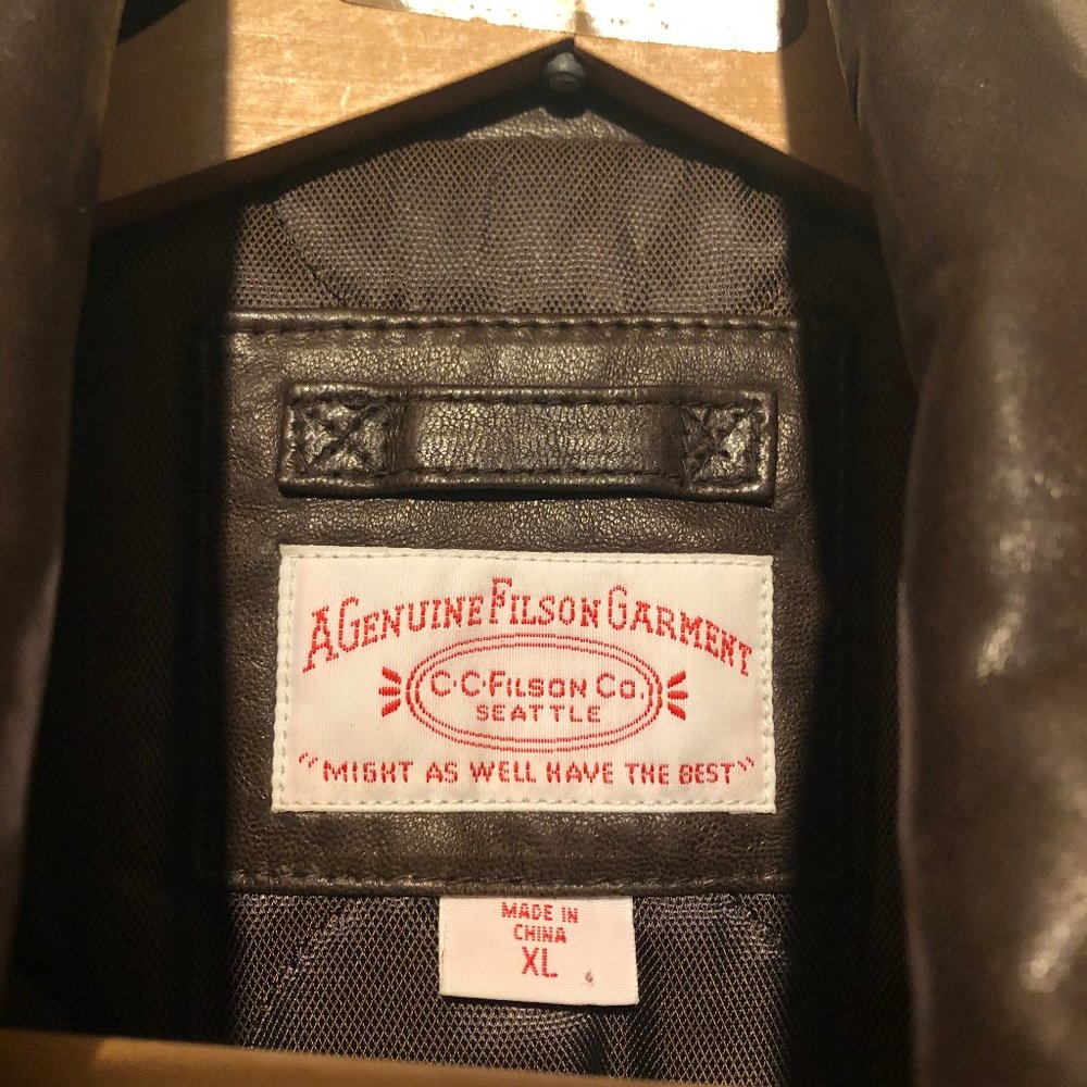 C.C. Filson Leather Bomber Jacket